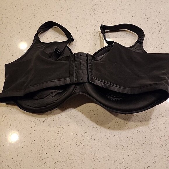 Cacique Bra 44F Lightly Lined Balconette Black Underwire - Picture 2 of 4